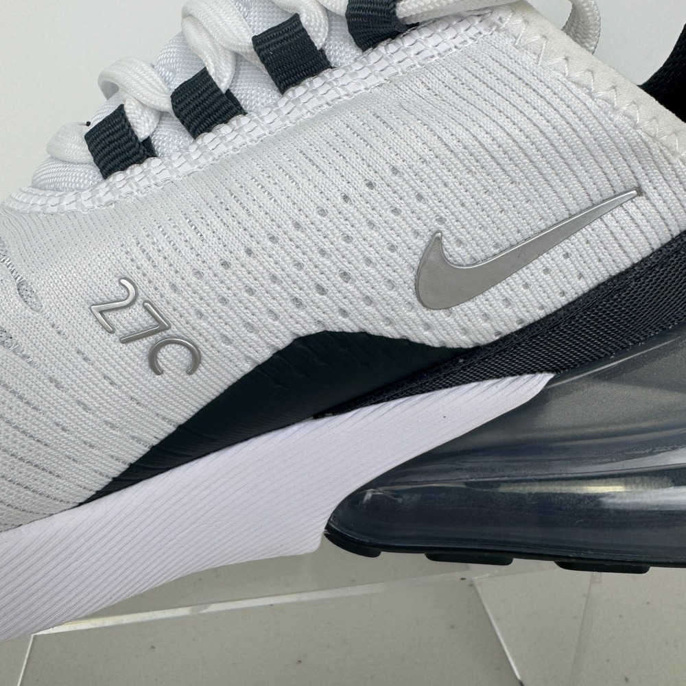 Nike Air Max 270 White Black Silver Running Shoes DQ7652-100 Women Size 8 NEW - Picture 10 of 16